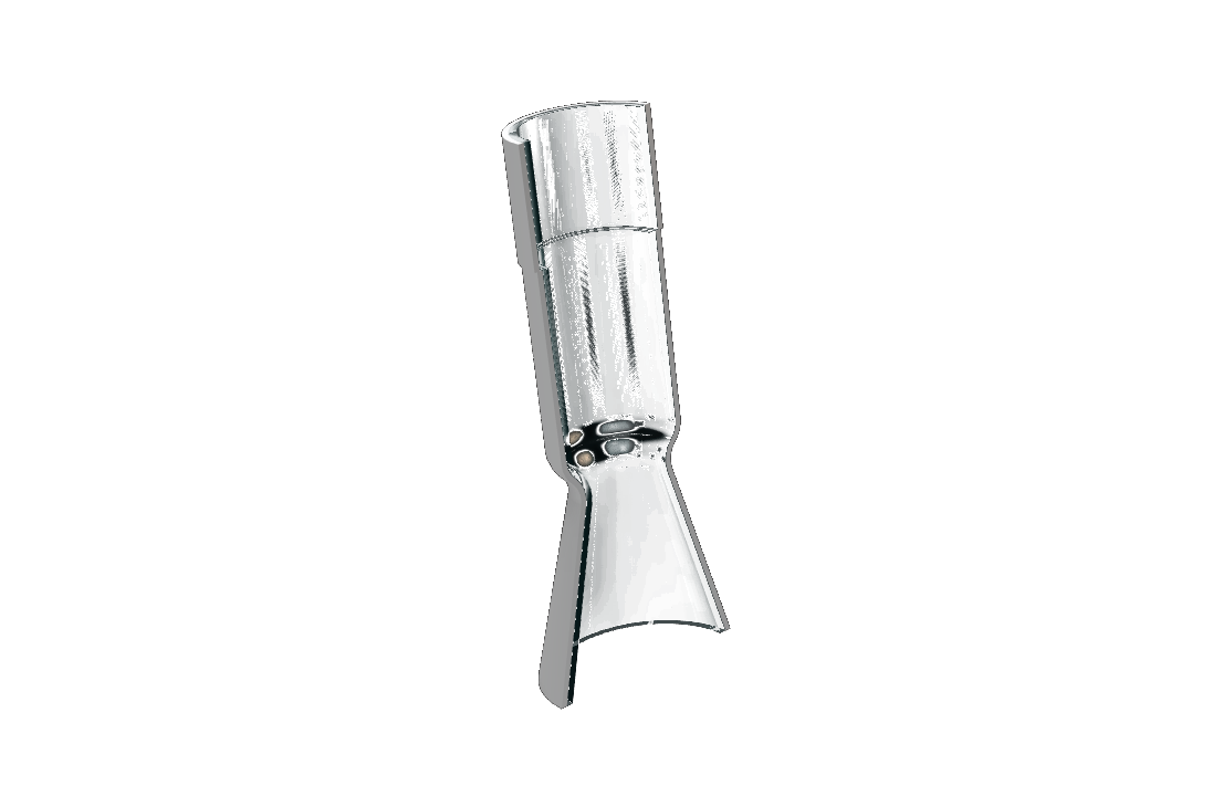 Rendering of the engine's ablative cooling system